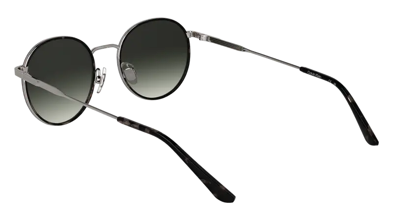 Calvin Klein Unisex CK25101S 223 Occhiali da sole Metallo Havana Rotonda Normale miniatura 3