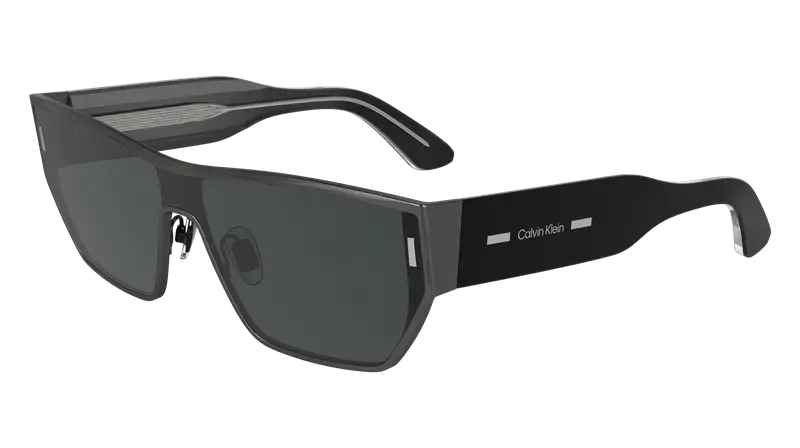 Calvin Klein Unisex CK25102S 070 Occhiali da sole Metallo Rutenio  Squadrata Normale