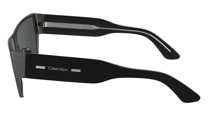 Calvin Klein Unisex CK25102S 070 Occhiali da sole Metallo Rutenio Squadrata Normale miniatura 2