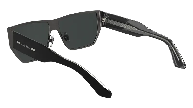 Calvin Klein Unisex CK25102S 070 Occhiali da sole Metallo Rutenio Squadrata Normale miniatura 3
