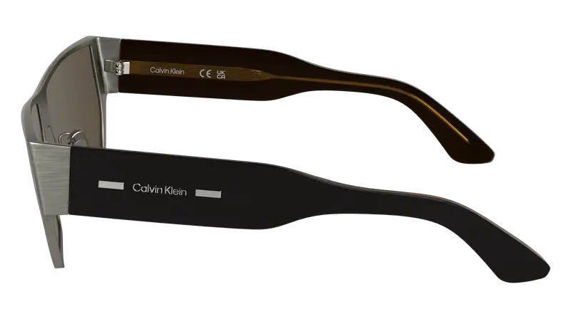 Calvin Klein Unisex CK25102S 071 Occhiali da sole Metallo Squadrata Normale miniatura 2