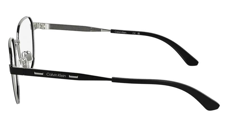 Calvin Klein Unisex CK25107 002 Montature da vista Metallo Nero Squadrata Normale miniatura 2