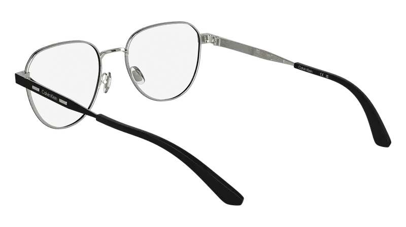 Calvin Klein Unisex CK25107 002 Montature da vista Metallo Nero Squadrata Normale miniatura 3