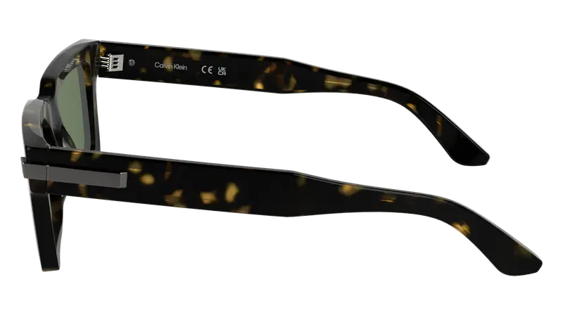 Calvin Klein Unisex CK25503S 235 Occhiali da sole Acetato Havana Squadrata Normale miniatura 2