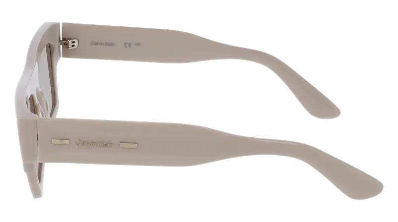 Calvin Klein Unisex CK25510S 209 Occhiali da sole Acetato Beige Marrone Squadrata Normale miniatura 2
