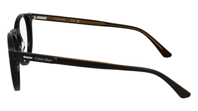 Calvin Klein Unisex CK25518 001 Montature da vista Acetato Nero Geometrica Normale miniatura 2