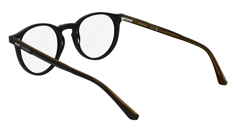 Calvin Klein Unisex CK25518 001 Montature da vista Acetato Nero Geometrica Normale miniatura 3