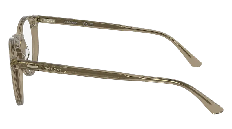 Calvin Klein Unisex CK25518 209 Montature da vista Acetato Beige Geometrica Normale miniatura 2