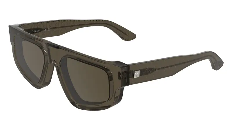 Unisex CK25539S 200 Occhiali da sole Acetato Marrone Marrone Squadrata Normale