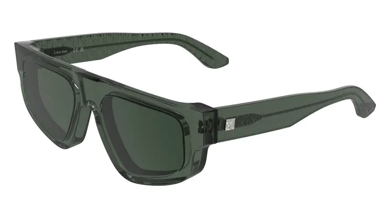Unisex CK25539S 300 Occhiali da sole Acetato Verde Verde Squadrata Normale