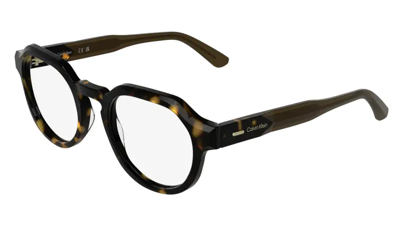 Unisex CK25545 235 Montature da vista Acetato Havana Geometrica Normale