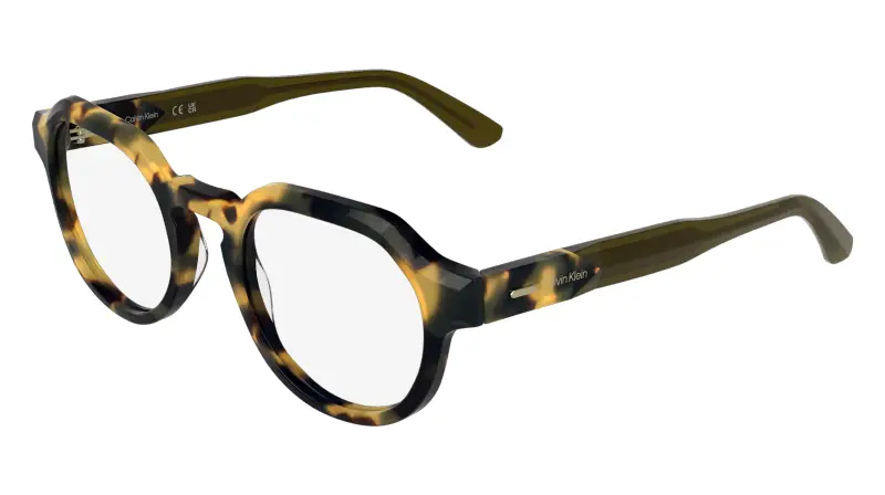 Unisex CK25545 242 Montature da vista Acetato Havana Geometrica Normale