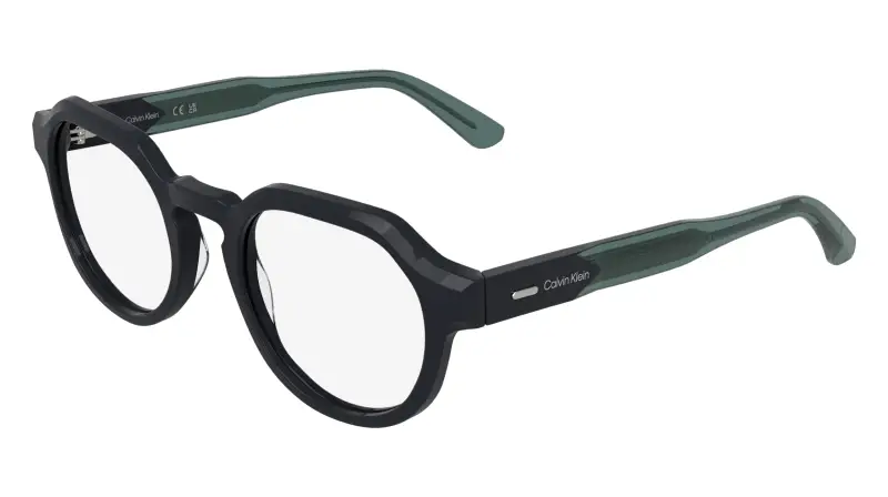 Unisex CK25545 432 Montature da vista Acetato Petrolio Geometrica Normale