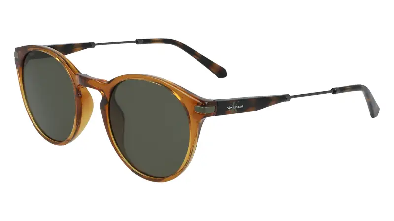 Unisex CKJ20705S 702 Occhiali da sole Plastica Giallo Grigio Rotonda Fotocromatiche Fotocromatiche