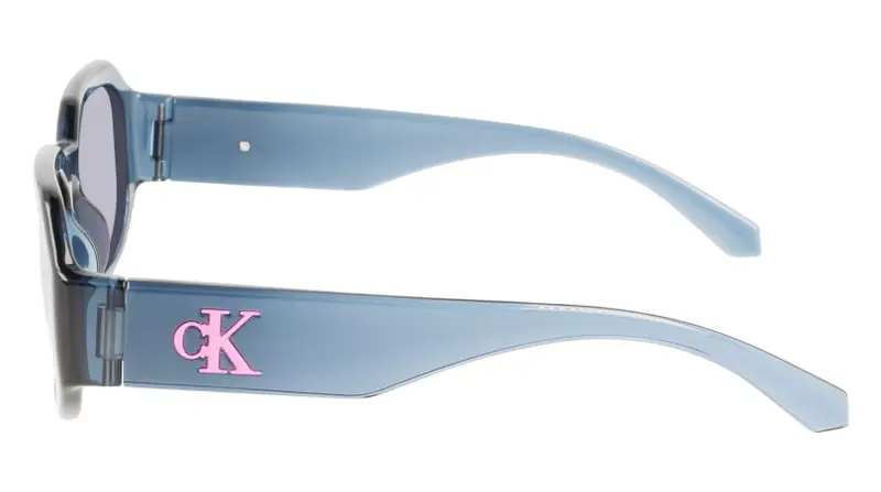 Calvin Klein Unisex CKJ22633S 405 Occhiali da sole Plastica Blu Grigio Squadrata Specchiate miniatura 2