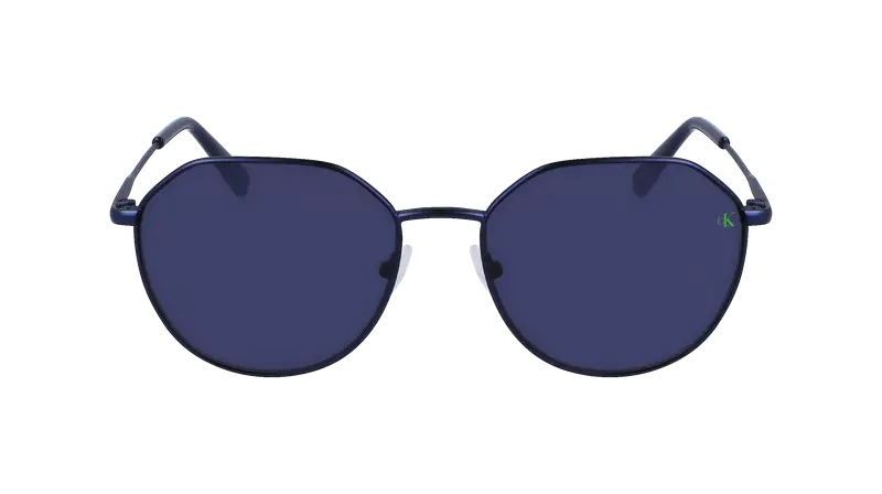 Calvin Klein Unisex CKJ23201S 400 Occhiali da sole Metallo Blu Blu Rotonda Normale Normale miniatura 2