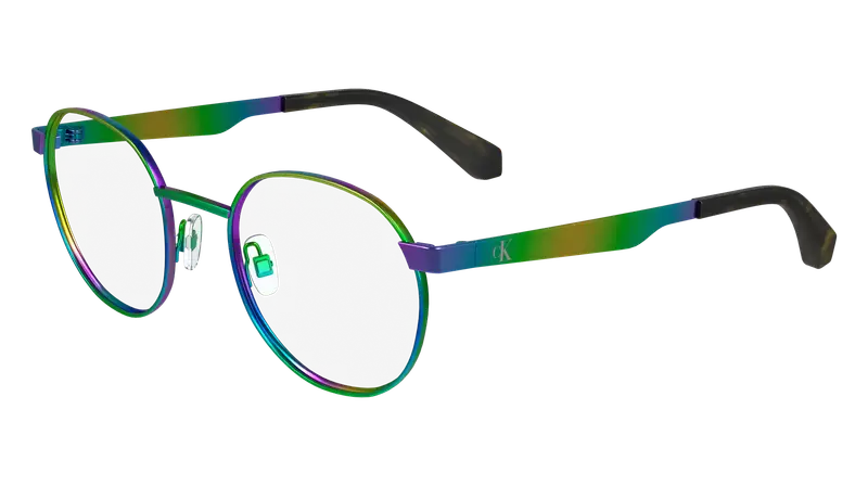 Calvin Klein Unisex CKJ24205 971 Montature da vista Metallo Multi-colore  Rotonda Normale