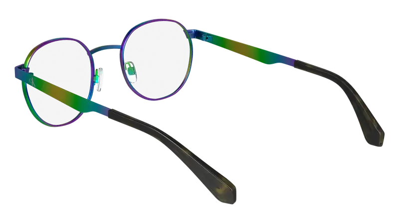 Calvin Klein Unisex CKJ24205 971 Montature da vista Metallo Multi-colore Rotonda Normale miniatura 2