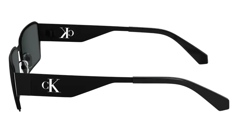 Calvin Klein Unisex CKJ24206S 001 Occhiali da sole Metallo Nero Squadrata Normale miniatura 2