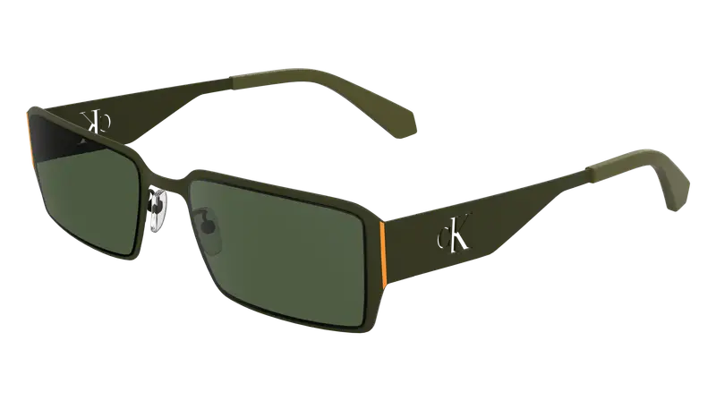 Calvin Klein Unisex CKJ24206S 309 Occhiali da sole Metallo Verde Squadrata Normale