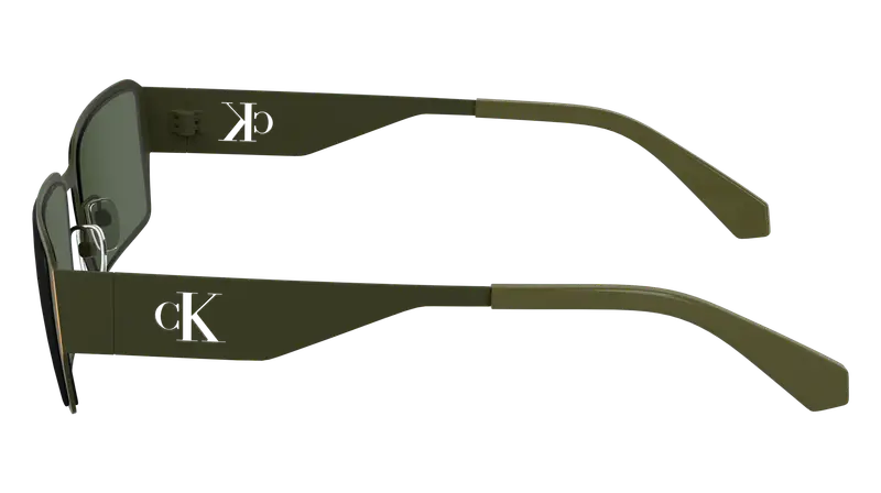 Calvin Klein Unisex CKJ24206S 309 Occhiali da sole Metallo Verde Squadrata Normale miniatura 2