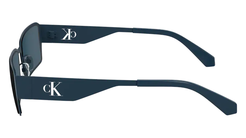 Calvin Klein Unisex CKJ24206S 400 Occhiali da sole Metallo Blu Squadrata Normale miniatura 2