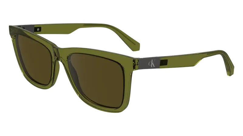 Calvin Klein Unisex CKJ24601S 309 Occhiali da sole Bio-iniettato Verde Verde Squadrata Normale Normale