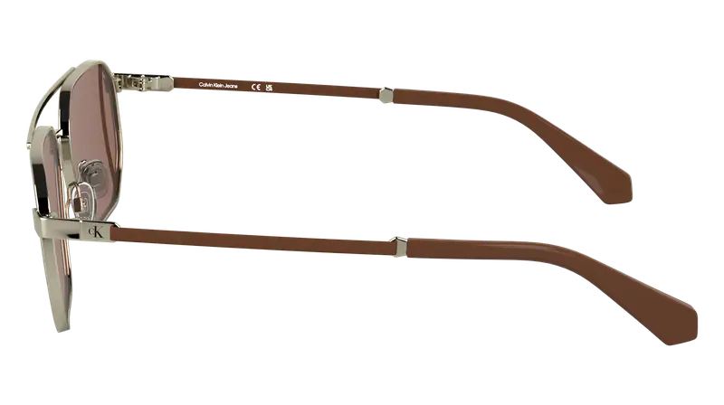 Calvin Klein Unisex CKJ25202S 718 Occhiali da sole Metallo Oro Squadrata Normale miniatura 2