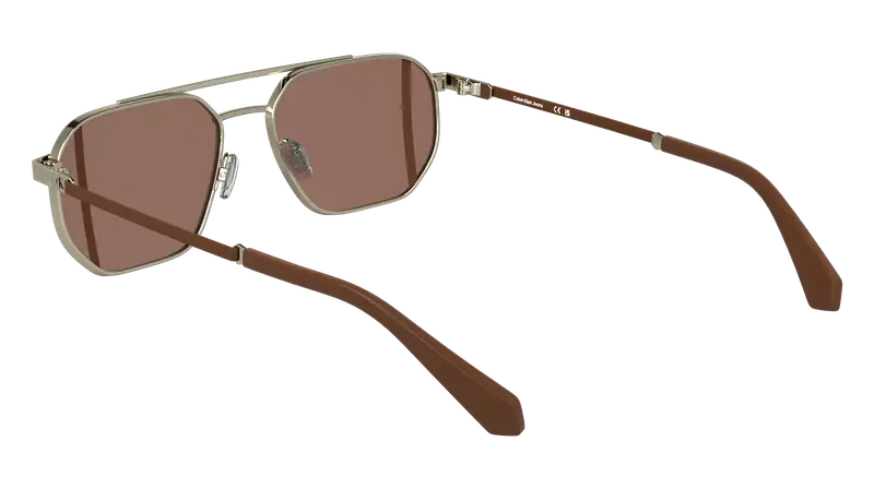 Calvin Klein Unisex CKJ25202S 718 Occhiali da sole Metallo Oro Squadrata Normale miniatura 3