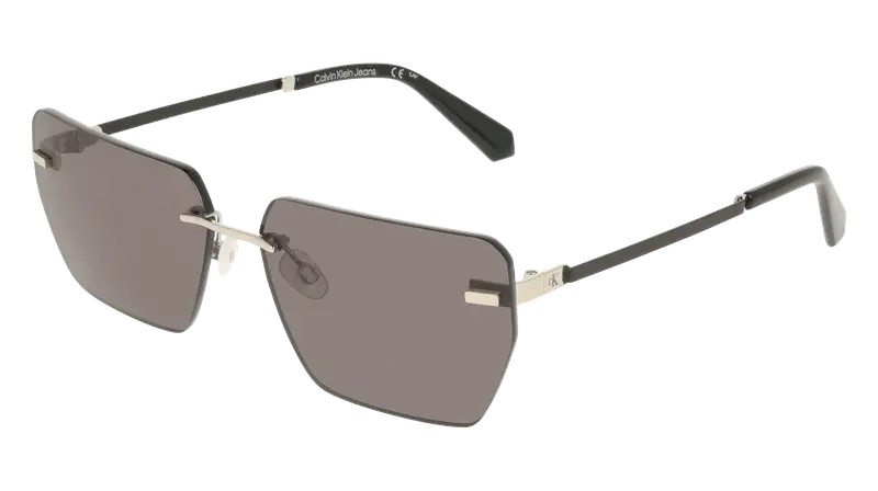 Calvin Klein Unisex CKJ25207S 43 Occhiali da sole Metallo Argento Grigio Squadrata Normale