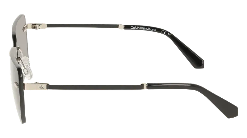 Calvin Klein Unisex CKJ25207S 43 Occhiali da sole Metallo Argento Grigio Squadrata Normale miniatura 2