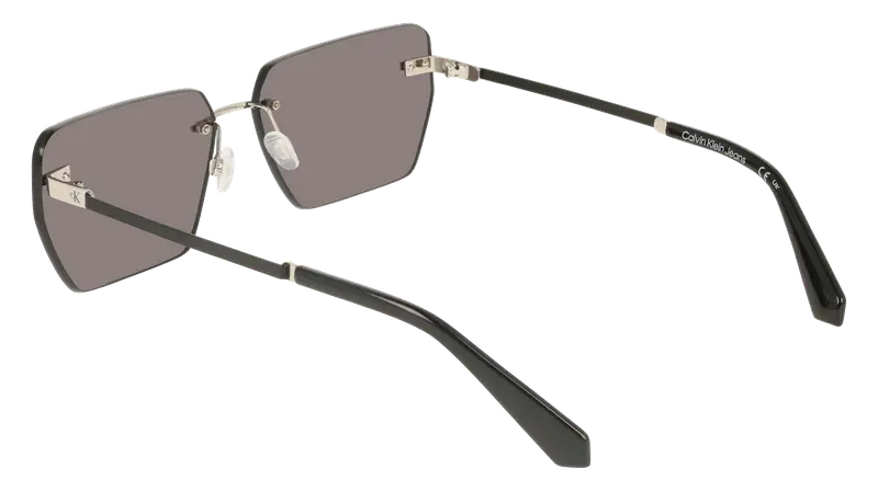 Calvin Klein Unisex CKJ25207S 43 Occhiali da sole Metallo Argento Grigio Squadrata Normale miniatura 3