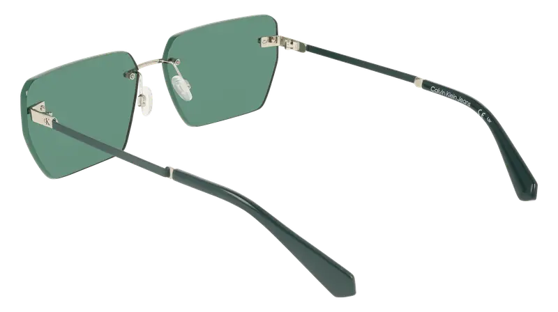 Calvin Klein Unisex CKJ25207S 45 Occhiali da sole Metallo Argento Squadrata Normale miniatura 3