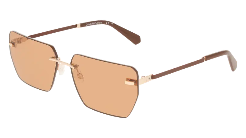 Calvin Klein Unisex CKJ25207S 721 Occhiali da sole Metallo Arancione Squadrata Normale