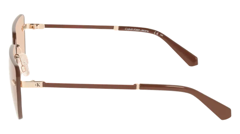 Calvin Klein Unisex CKJ25207S 721 Occhiali da sole Metallo Arancione Squadrata Normale miniatura 2