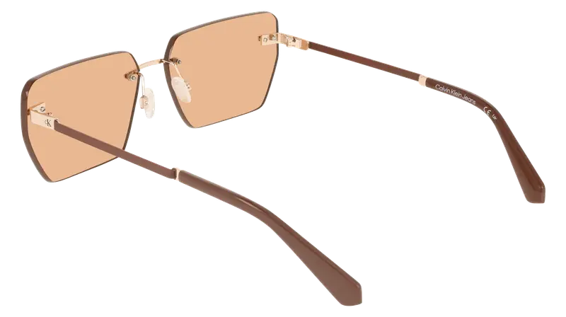 Calvin Klein Unisex CKJ25207S 721 Occhiali da sole Metallo Arancione Squadrata Normale miniatura 3