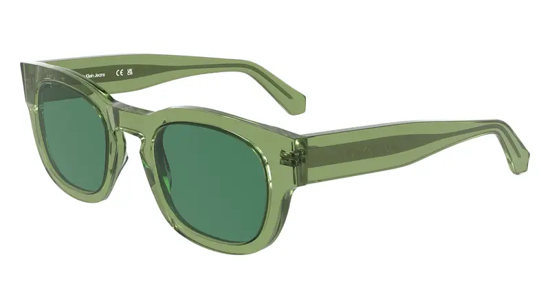 Calvin Klein Unisex CKJ25601S 305 Occhiali da sole Acetato Verde Geometrica Normale