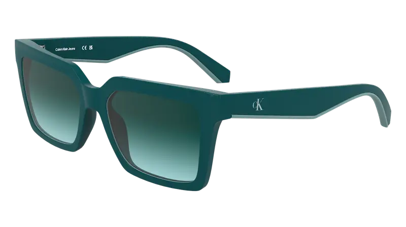 Calvin Klein Unisex CKJ25602S 432 Occhiali da sole Bio-iniettato Petrolio Verde / Petrolio Squadrata Normale
