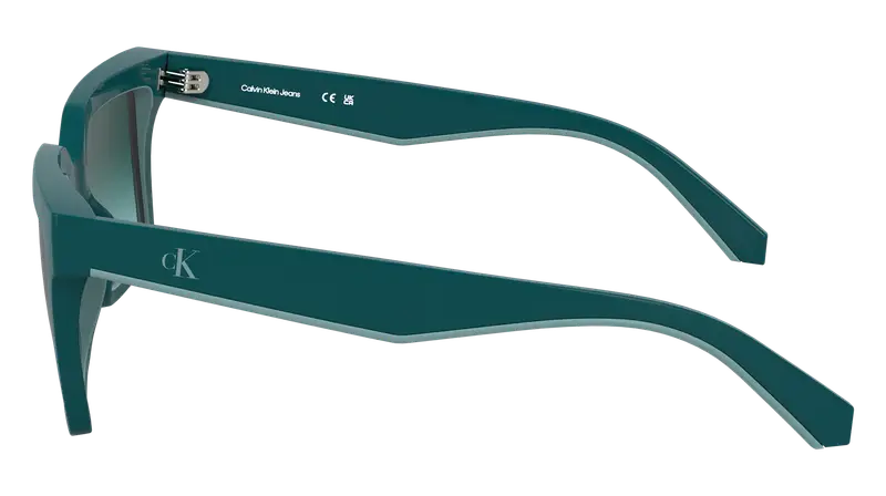 Calvin Klein Unisex CKJ25602S 432 Occhiali da sole Bio-iniettato Petrolio Verde / Petrolio Squadrata Normale miniatura 2