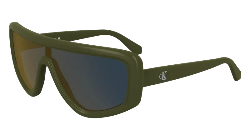 Calvin Klein Unisex CKJ25605S 309 Occhiali da sole Bio-iniettato Verde Maschera Normale