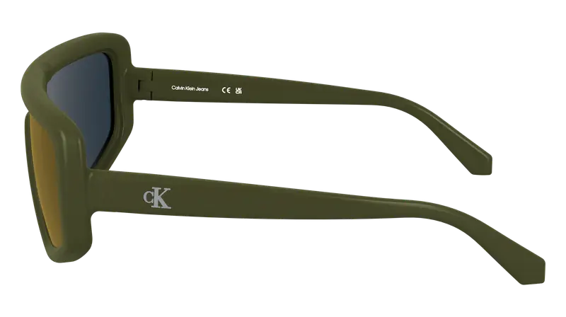 Calvin Klein Unisex CKJ25605S 309 Occhiali da sole Bio-iniettato Verde Maschera Normale miniatura 2