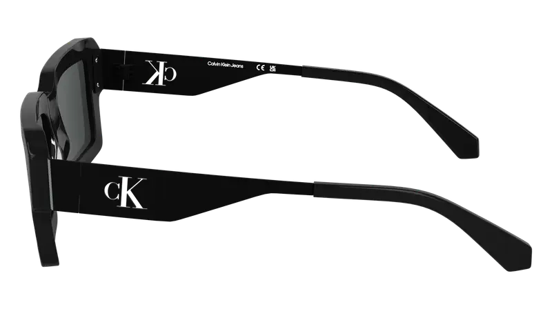 Calvin Klein Unisex CKJ25606S 001 Occhiali da sole Acetato Nero Squadrata Normale miniatura 2