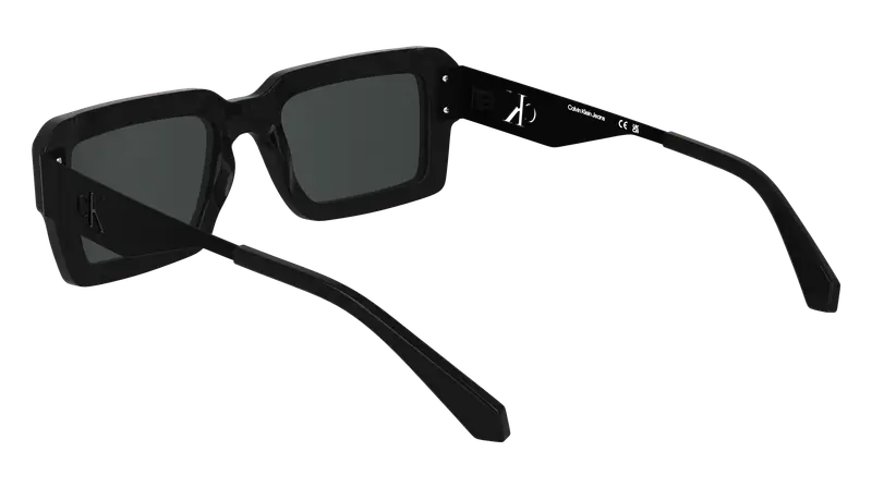 Calvin Klein Unisex CKJ25606S 001 Occhiali da sole Acetato Nero Squadrata Normale miniatura 3