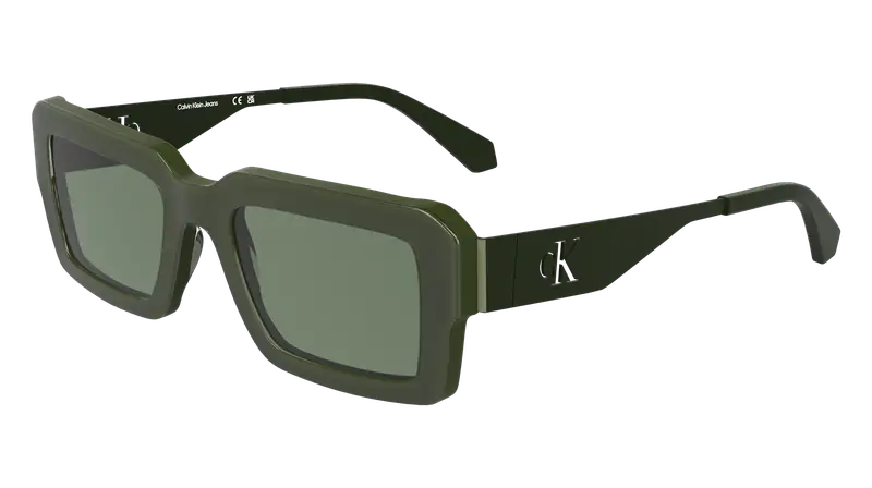 Calvin Klein Unisex CKJ25606S 300 Occhiali da sole Acetato Verde  Squadrata Normale