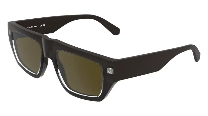 Unisex CKJ25619S 210 Occhiali da sole Bio-iniettato Marrone Marrone Squadrata Normale