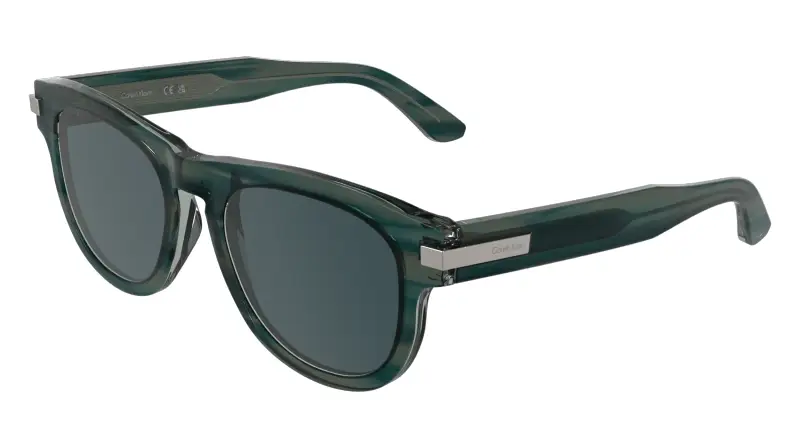 Uomo Calvin Klein CK25532S 417 Occhiali da sole Acetato Blu Blu Pilot Normale