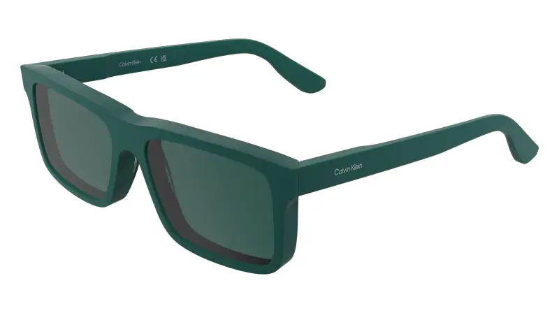 Uomo Calvin Klein CK25535S 432 Occhiali da sole Acetato Petrolio Verde / Petrolio Squadrata Normale