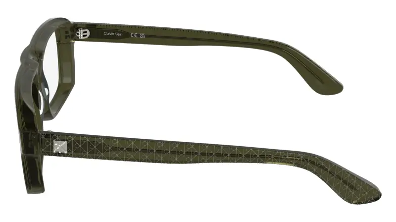 Uomo Calvin Klein CK25548 330 Montature da vista Acetato Verde Squadrata Normale miniatura 3
