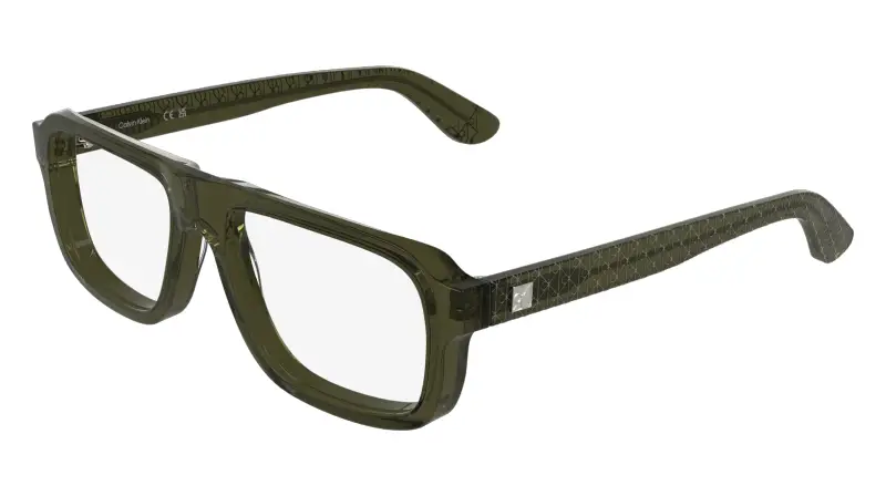 Uomo Calvin Klein CK25548 330 Montature da vista Acetato Verde Squadrata Normale