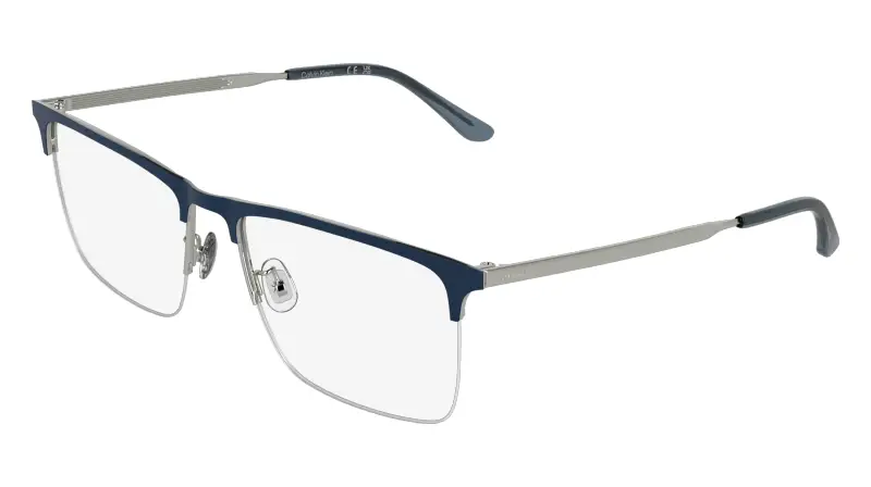 Uomo Calvin Klein CK26104 400 Montature da vista Metallo Blu Squadrata Normale